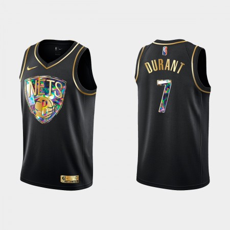 Maillot Basket Brooklyn Nets Kevin Durant 7 Nike 2021-22 Noir Golden Edition 75th Anniversary Diamond Swingman - Homme